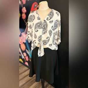 Paisley Tie front shirt made in the USA